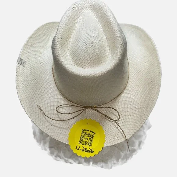 Classic Hat Co. White Straw 10gal Cowgirl Hat 60cm - Picture 3 of 15
